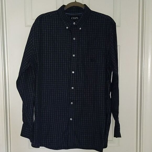 Chaps blue button down shirt Sz L - Picture 1 of 5